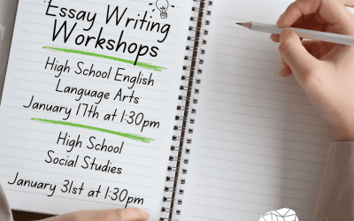 Essay Writing for High School English Language Arts – January 17 and Essay Writing for High School Social Studies – January 31