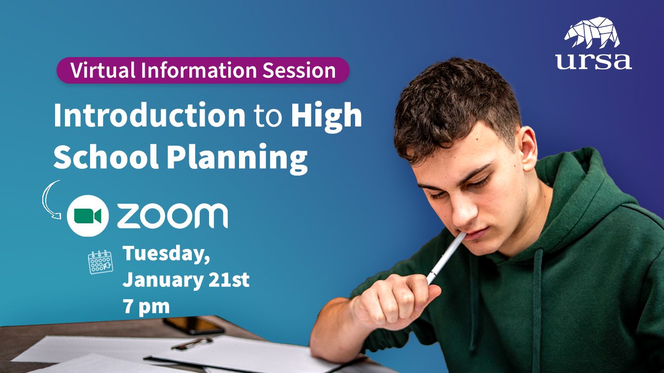 Tuesday, January 21st, 7 pm, Introduction to High School Planning Information Session